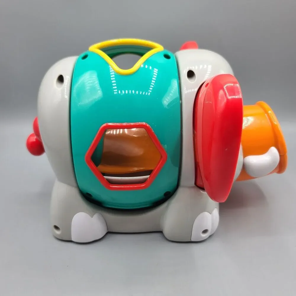 Infantino Elephant Shape Sorter Revolving Center Complete 5 Shapes